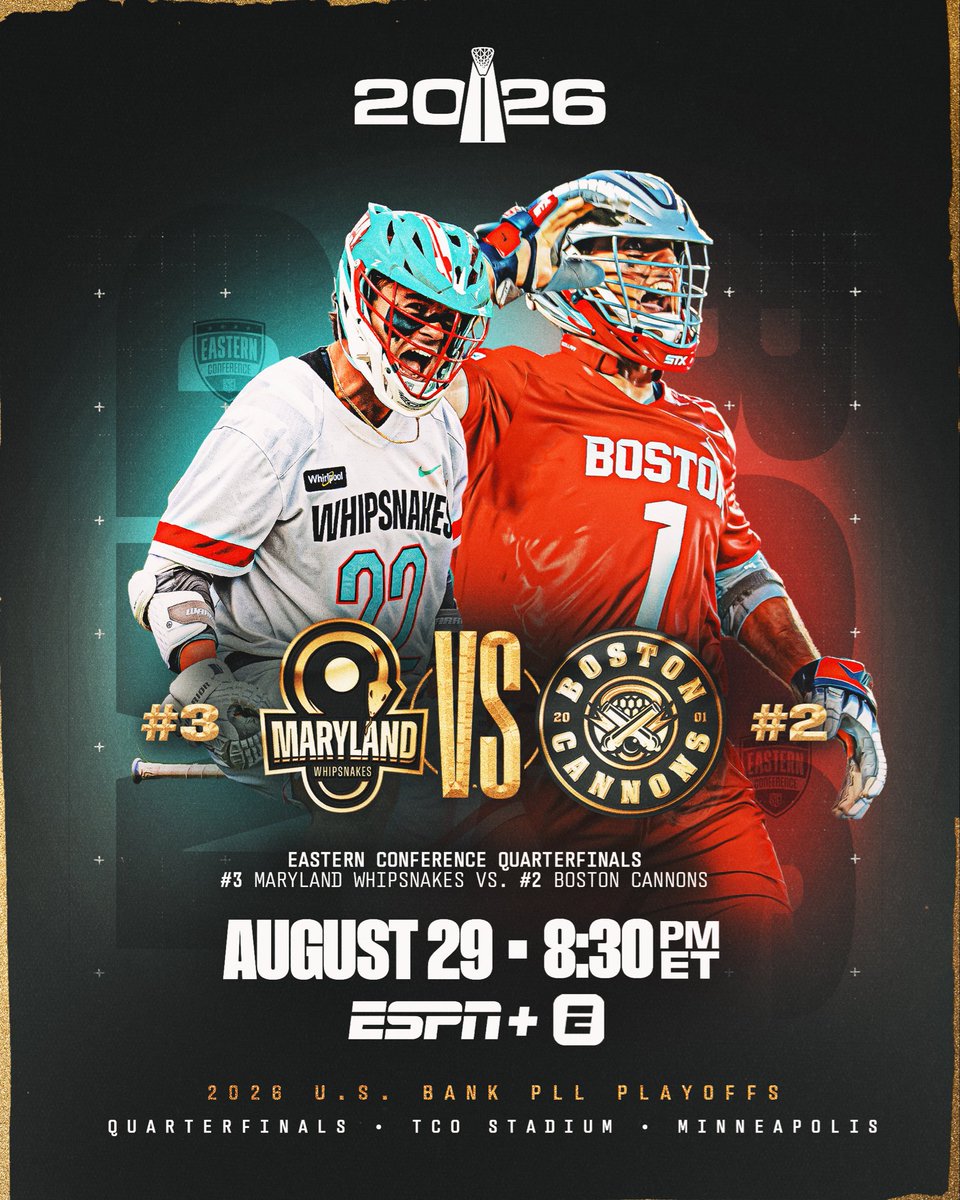 PremierLacrosse's tweet photo. The playoff field is set. 

See you at the PLL Quarterfinals. https://t.co/1046QF9Rtf