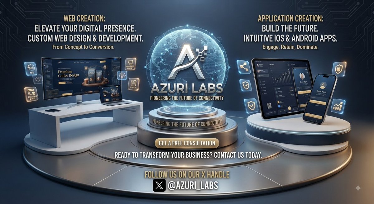 azurrilabs's tweet photo. 🚀 TURN YOUR IDEA INTO SOMETHING REAL

Got an idea for a website or application?

At AzuriLabs we help businesses design, develop and launch digital products built around their needs

🌐 Websites
📱 Mobile Apps
💻 Web Applications
⚙️ Custom Software

Visit https://t.co/XhD80UYVqw https://t.co/ai5HwFlU6U