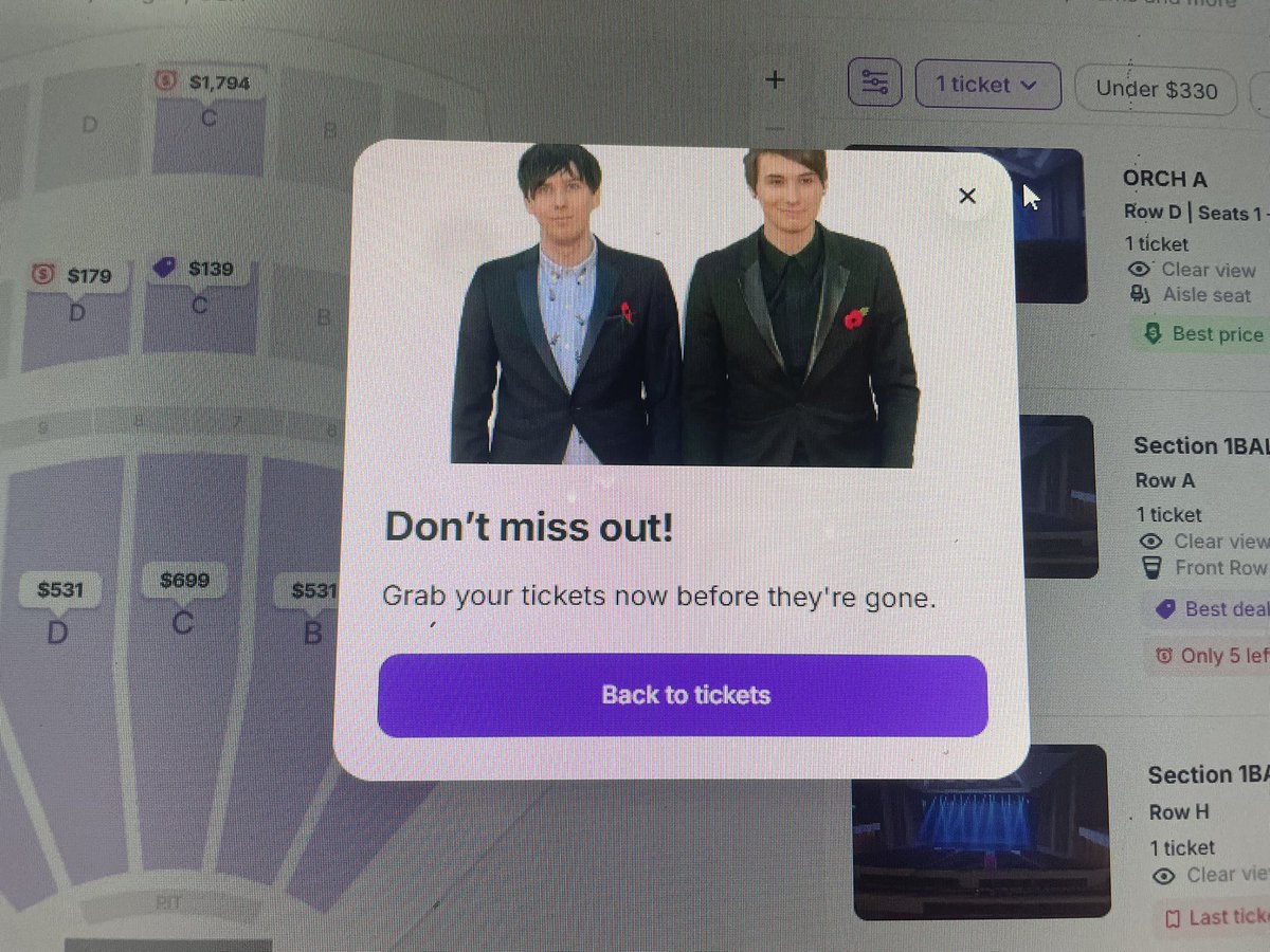 tuul1p's tweet photo. Obsessed with Stubhub using the Dan and Phil 2013 radio 1 teen awards red carpet photo for the hard launch tour https://t.co/jrHlUiQPdr
