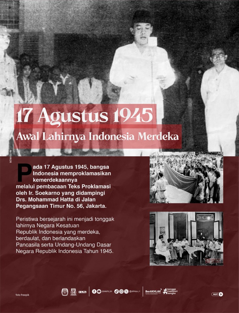 JDIHKPU_RI's tweet photo. Dirgahayu ke-81 Republik Indonesia!

Indonesia Berdaulat, Adil &amp; Makmur, semangat utk terus bergerak, berinovasi, &amp; membawa perubahan.

Bersama JDIH KPU, mari hadirkan keterbukaan informasi hukum utk mendukung demokrasi yg semakin maju.

Terus melangkah &amp; membawa perubahan! 🇮🇩 https://t.co/nDp6NQAx2Y