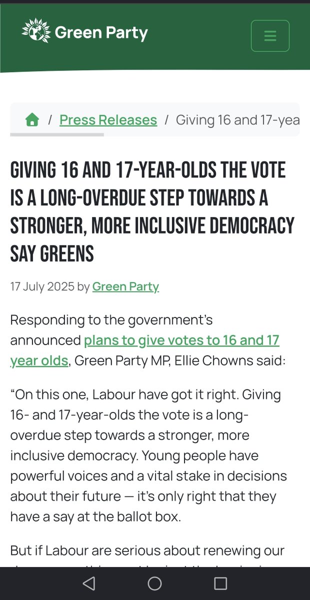 YatesPolitics's tweet photo. @UKLabour @ZackPolanski @reformexposed

If you support lowering the voting age to 16, then surely the same argument should apply to other adult responsibilities—such as being able to drink at 16?

You seem quite offended by that comparison, but voting is arguably one of the most important decisions a person can make. If 16-year-olds are considered mature enough to make that decision, why shouldn’t we question where the line is drawn? 

Then I wouldn't have to drink a non-alcoholic drink! 🍺🩵