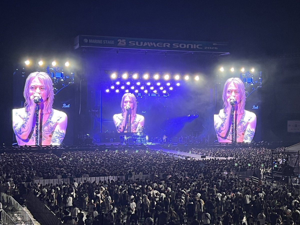 69fest's tweet photo. SUMMER SONIC 2026
L'Arc〜en〜Ciel
サマソニ ラルク セトリ
1. Driver's High
2. HONEY
3. NEO UNIVERSE
4. Caress of Venus
5. XXX
6. DAYBREAK'S BELL
7. forbaidden lover
8. My heart draws a dream
9. winterfall
10. READY STEADY GO
11. Blurry Eyes
12. GOOD LUCK MY WAY
13. 総天然色
14. 虹 https://t.co/FIq8PD7cMg