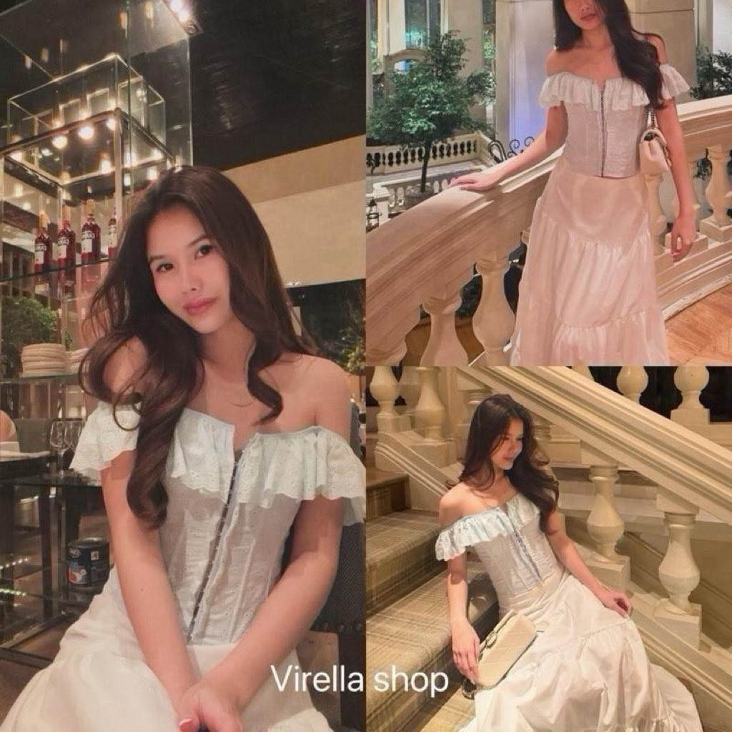 dfdgs8242's tweet photo. แบรนด์Valérie Off-Shoulder ชุดคลอเซ็ตขาวสไตล์ลูกไม้ ดีไซน์คอออกไหล่ พร้อมรายละเอียดกระโปรงฟรัฟฟี่น่ารัก 
ช่องทางการสั่งซื้อ👉🏻✨🌷 https://t.co/KJuU422Met https://t.co/roT5EulJ7a