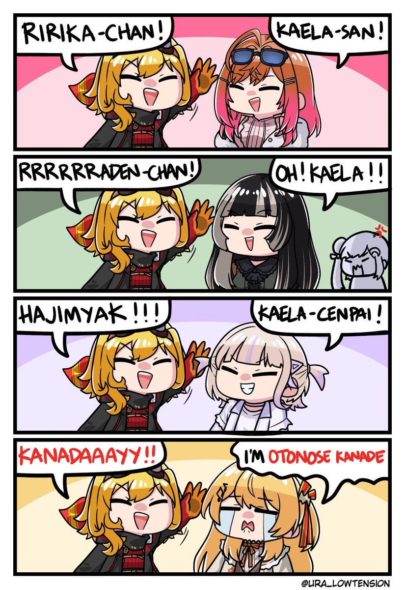 ura_lowtension's tweet photo. nicknames ✨️
#inKaela 
#ioarts
#ririkart 
#らでん似絵 
#はじめ武勇伝 
#Artnose https://t.co/Aqpa1NnYK3