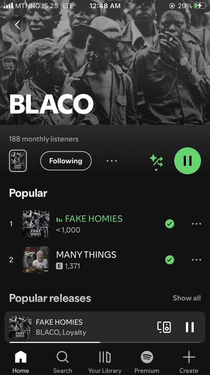 BlacQ45's tweet photo. Day 1 posting my Spotify monthly listeners, because I believe 🕊 https://t.co/rbmk8hCmHs