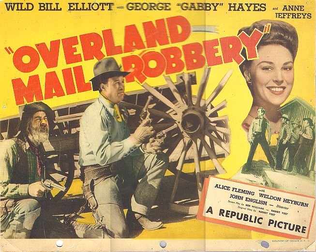 WaldorfStories's tweet photo. Overland Mail Robbery (1943)
Rated: NR
Director: John English
Cast: Wild Bill Elliott, Nancy Gay, Anne Jeffreys, George (Gabby) Hayes, Weldon Heyburn, &amp; Kirk Alyn
Rating: 2/5⭐️
#GRIT #western #MovieReview #FirstTimeWatching #movienight📽 https://t.co/oCe0p9jq4Q