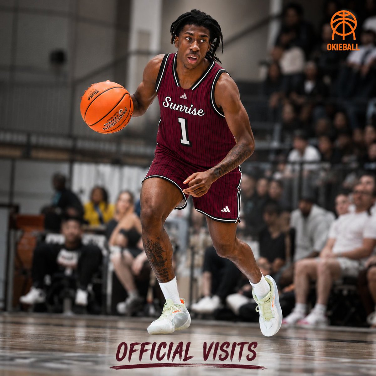 OkieBall_1's tweet photo. 2027 Jayden Hopkins of Sunrise Christian Academy is locked in for TWO official visits this month: 

📅 Aug 22-25 → Cal State Bakersfield
📅 Aug 28-30 → Eastern Michigan 
University  

The quick-twitch, explosive guard just had a breakout summer with Southern Ties (OK) on the Pro 16 Circuit racking up 17 D1 offers.
