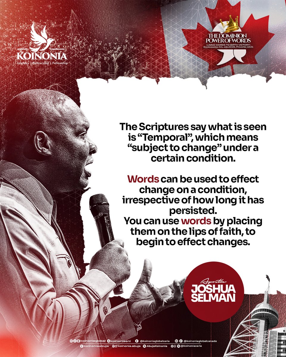 koinoniaeni's tweet photo. #ApostleJoshuaSelman
#TheDominionPowerOfWords
#UsingWordsToBirthVictory
#KoinoniaCanada
#KoinoniaAbuja
#KoinoniaZaria
#KoinoniaGlobal https://t.co/ecHyYCI1PQ