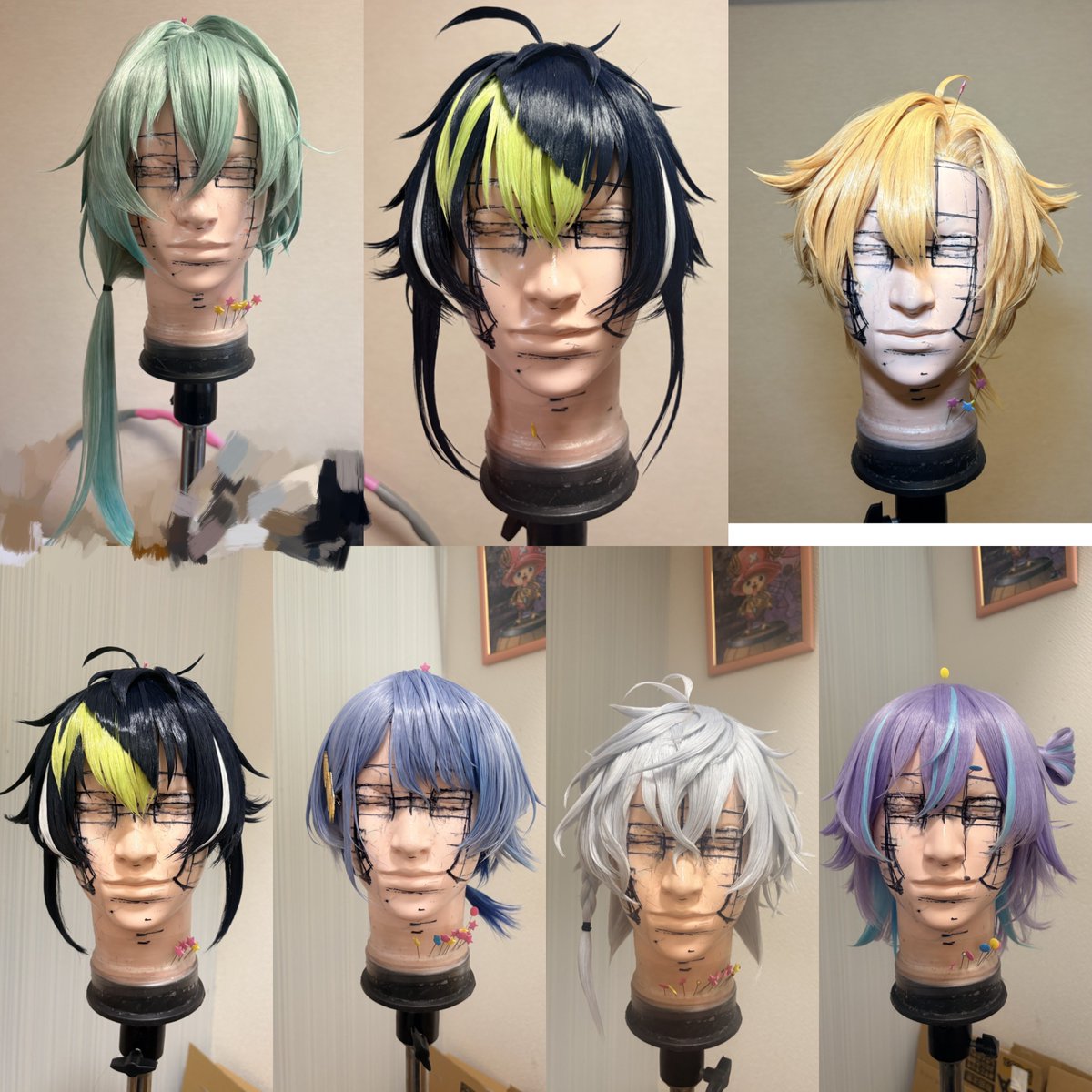 【あらら様】ウィッグオーダーページ 最近のあたまたち このレベルでいいならウィッグオーダー受け付けてます✋