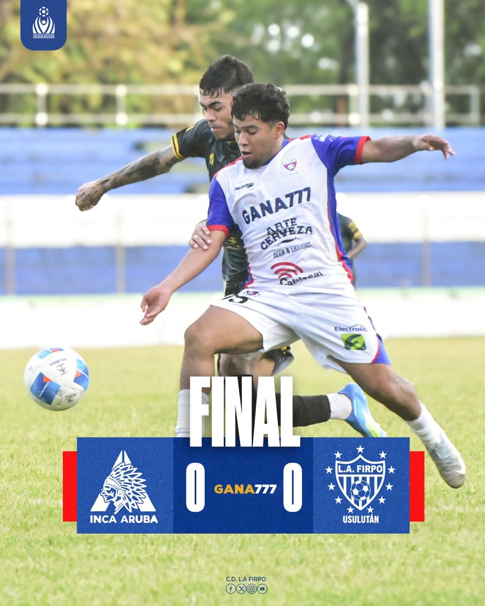 cdlafirpo_sv's tweet photo. ⏱️90'+6' |¡𝐅𝐈𝐍𝐀𝐋 𝐃𝐄𝐋 𝐏𝐀𝐑𝐓𝐈𝐃𝐎!

#TorneoApertura2026 #Jornada5 https://t.co/KUvUluL0Mc