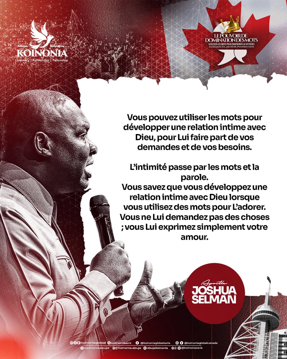 koinoniaeni's tweet photo. #ApostleJoshuaSelman
#TheDominionPowerOfWords
#UsingWordsToBirthVictory
#KoinoniaCanada
#KoinoniaAbuja
#KoinoniaZaria
#KoinoniaGlobal https://t.co/cecCyc87yX