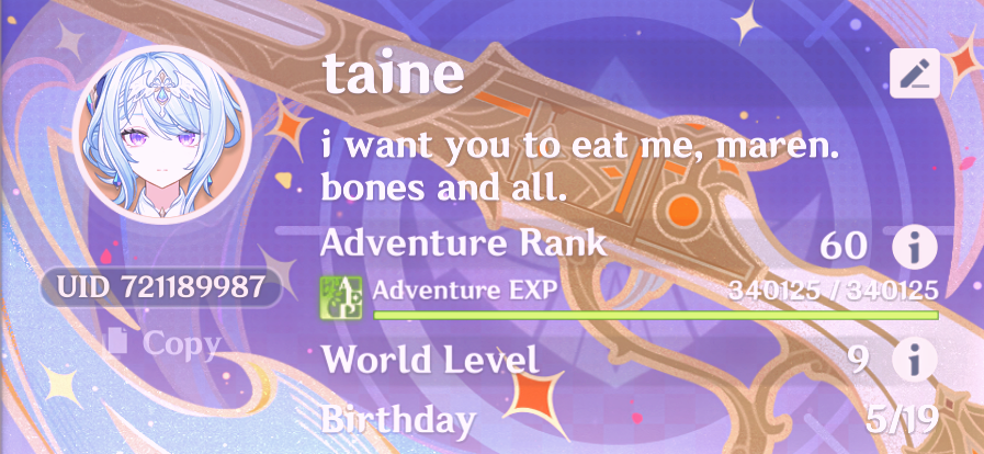 777taine's tweet photo. the trick to good namecard combos is to look at their eyes https://t.co/vaEfnEtAjL