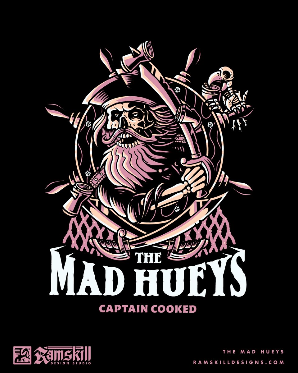 philustrations's tweet photo. Unleash your inner captain with The Mad Hueys! 🏴‍☠️ 

#tshirtdesign #illustratedmerch #merchdesigner https://t.co/iHl0PRKAMi