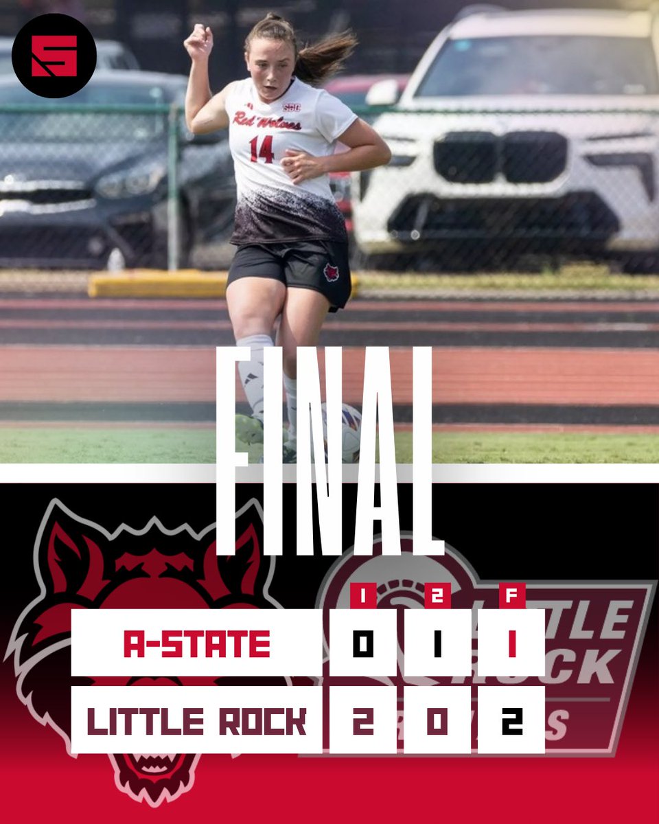 RedWolvesSynd's tweet photo. Lady Red Wolves fall short in Home Opener vs Little Rock & fall to
(0-2) Overall
Lady Trojans - (2)
Final in Jonesboro
Lady Red Wolves - (1)
Up Next: Thursday Evening @ 6:00pm
@ Mississippi State
#LadyRedWolves #SBC #WomensSoccer #WolvesUp https://t.co/wd1rKRembR