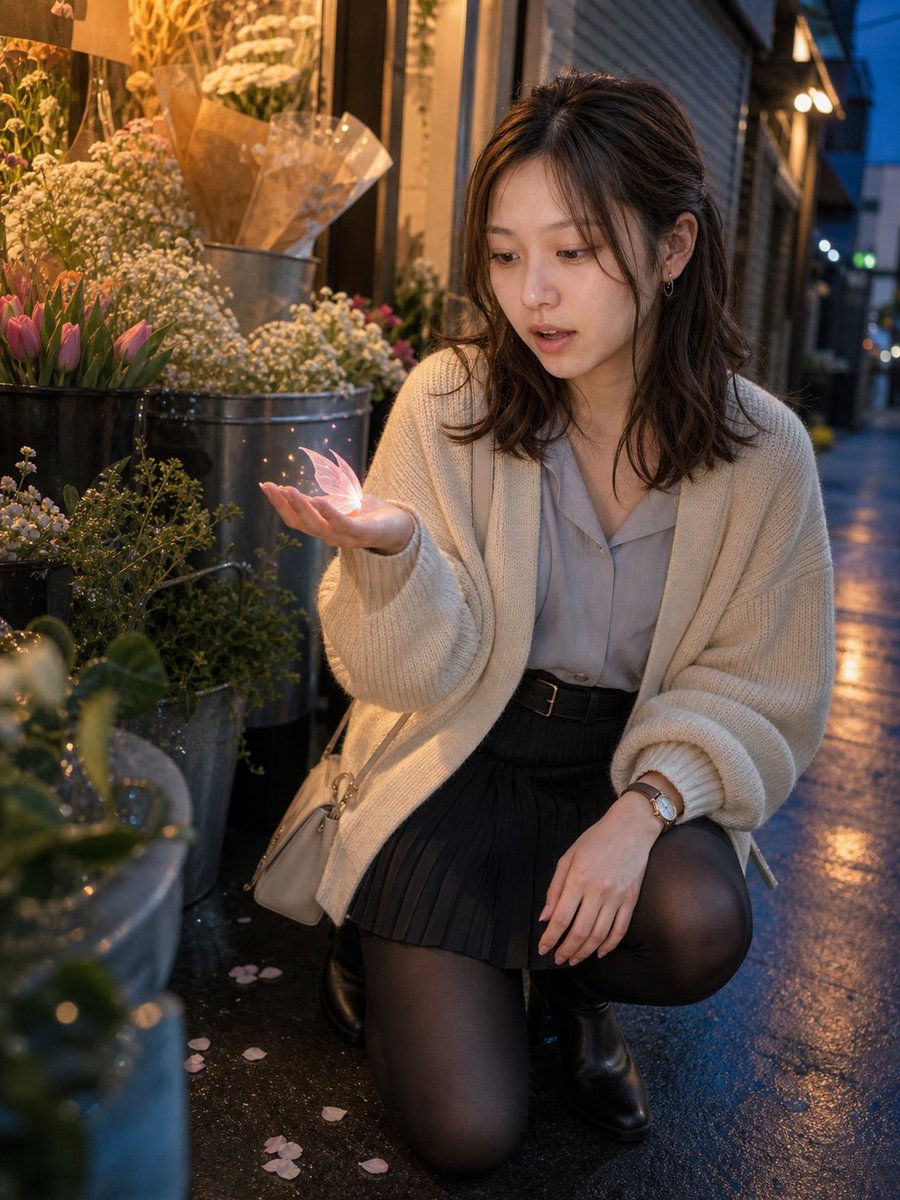 ichigoichie__ai's tweet photo. 花びらの過剰サプライズ（尻餅） https://t.co/U7mEPugOsh