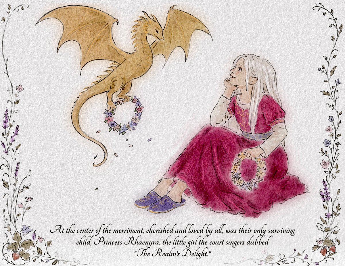 femmenyra's tweet photo. young rhaenyra &amp; syrax 𓆩✧𓆪

art by @rhaenyra69 

#RhaenyraWeek2026 | day 1: realms delight | youth https://t.co/GCSX3BPzr9