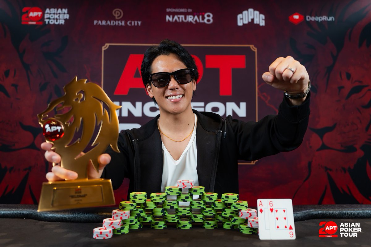 poker_ing's tweet photo. 【仁川】APT Incheon
#102　₩3,000,000　High Roller Last Chance
優勝　Shunsuke Senooさん（₩56,308,000）

準優勝　Kyohei Tobitaさん
3　Shinya Maedaさん
9　Kei Takazawaさん

エントリー79 https://t.co/rZgm2angEW