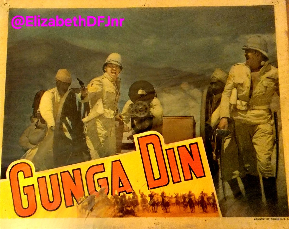 ElizabethDFJnr's tweet photo. GUNGA DIN (1939) is currently playing on TCM! I'm taking this as an opportunity to share one of the newest additions to my Douglas Fairbanks, Jr. collection - an original GUNGA DIN lobby card #DailyDoug #DFJcollection https://t.co/UKghKRAkJh