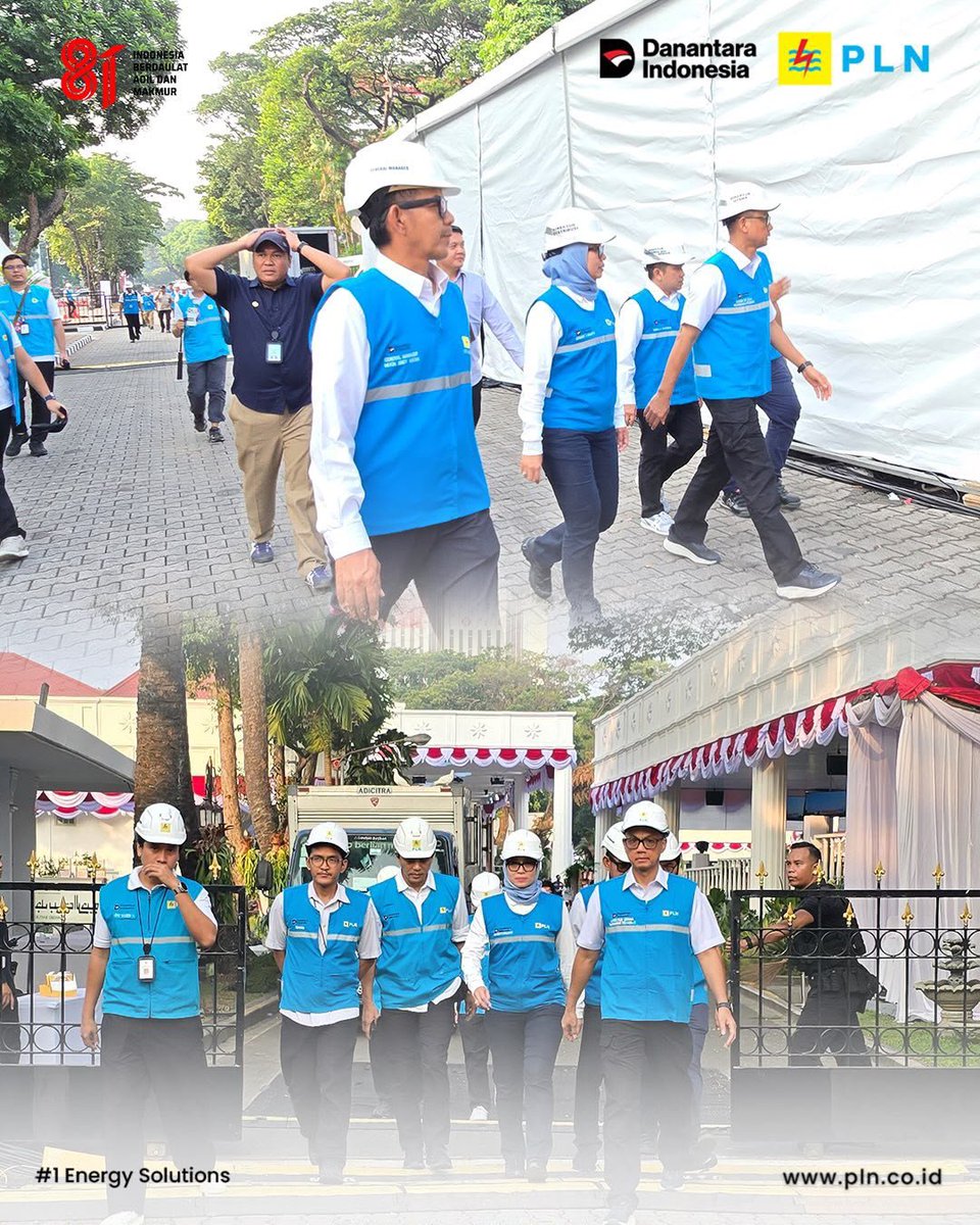 plnulpsoppeng's tweet photo. Menyambut HUT ke-81 Kemerdekaan RI, PLN memastikan kesiapan pasokan listrik di berbagai lokasi strategis melalui penguatan sistem, pengamanan berlapis, serta kesiapan personel dan peralatan. https://t.co/JQMcXV85aS