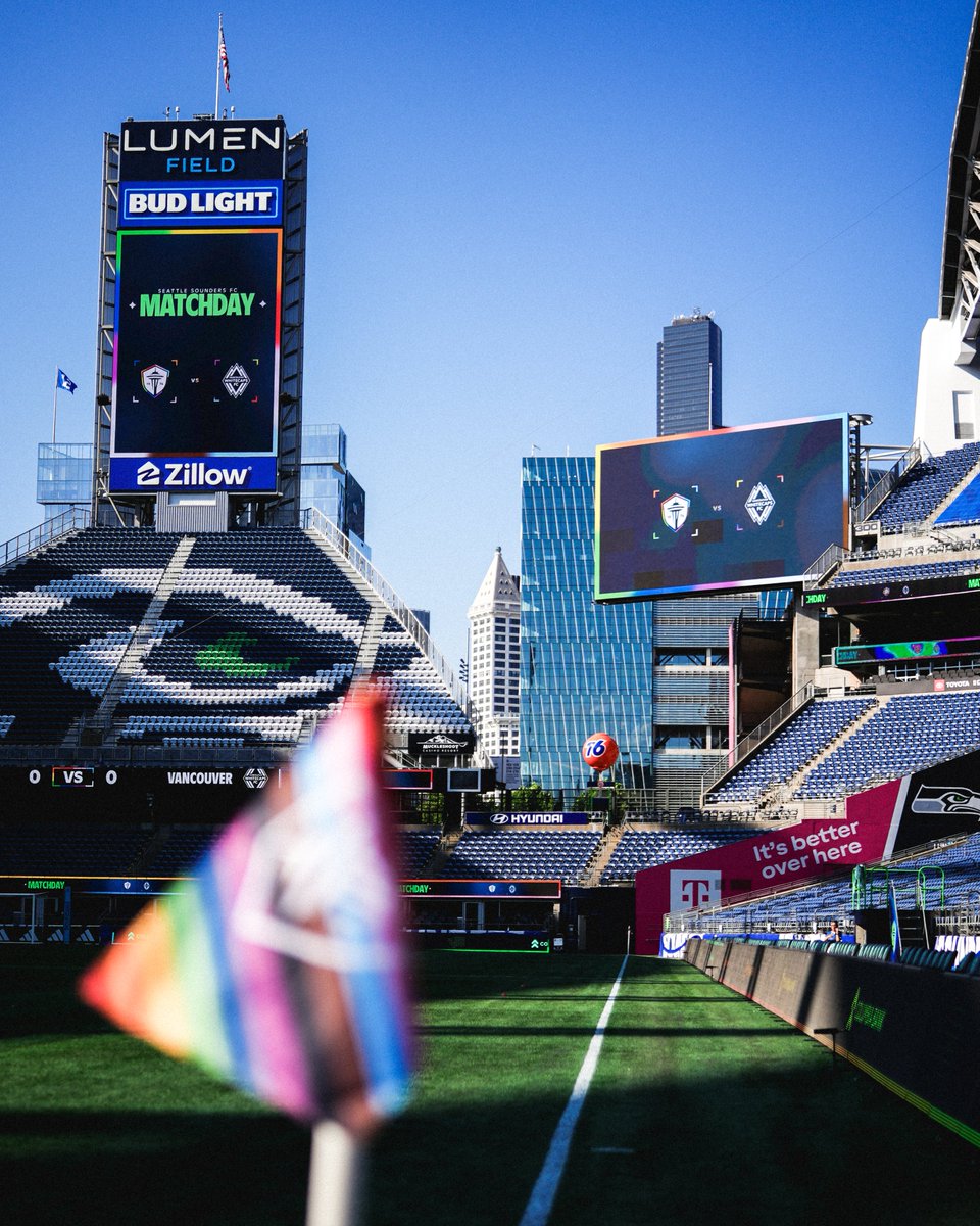 SoundersFC's tweet photo. Playing with Pride 🏳️‍🌈🏳️‍⚧️ https://t.co/6lwzIUz2VP