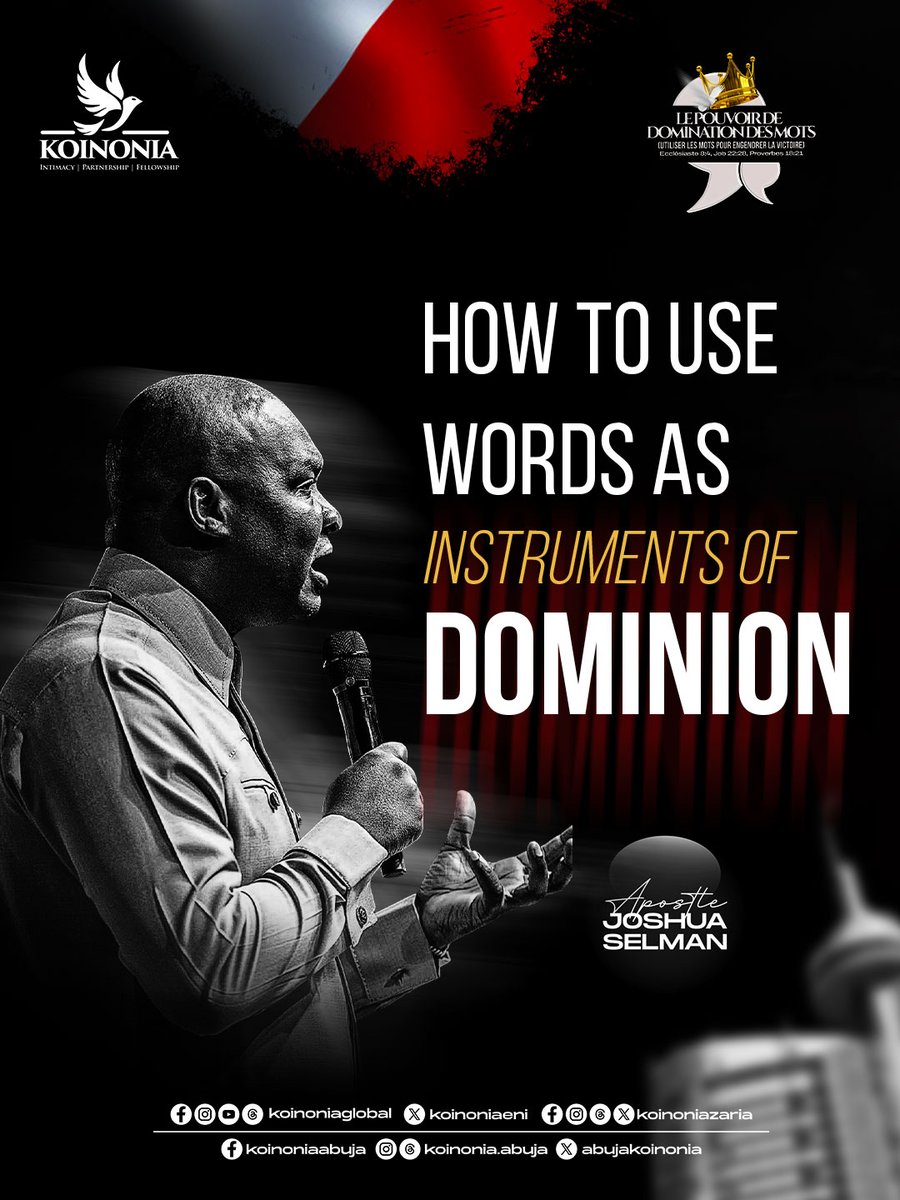 koinoniaeni's tweet photo. #ApostleJoshuaSelman
#TheDominionPowerOfWords
#UsingWordsToBirthVictory
#KoinoniaCanada
#KoinoniaAbuja
#KoinoniaZaria
#KoinoniaGlobal https://t.co/ozNOFEZKqv