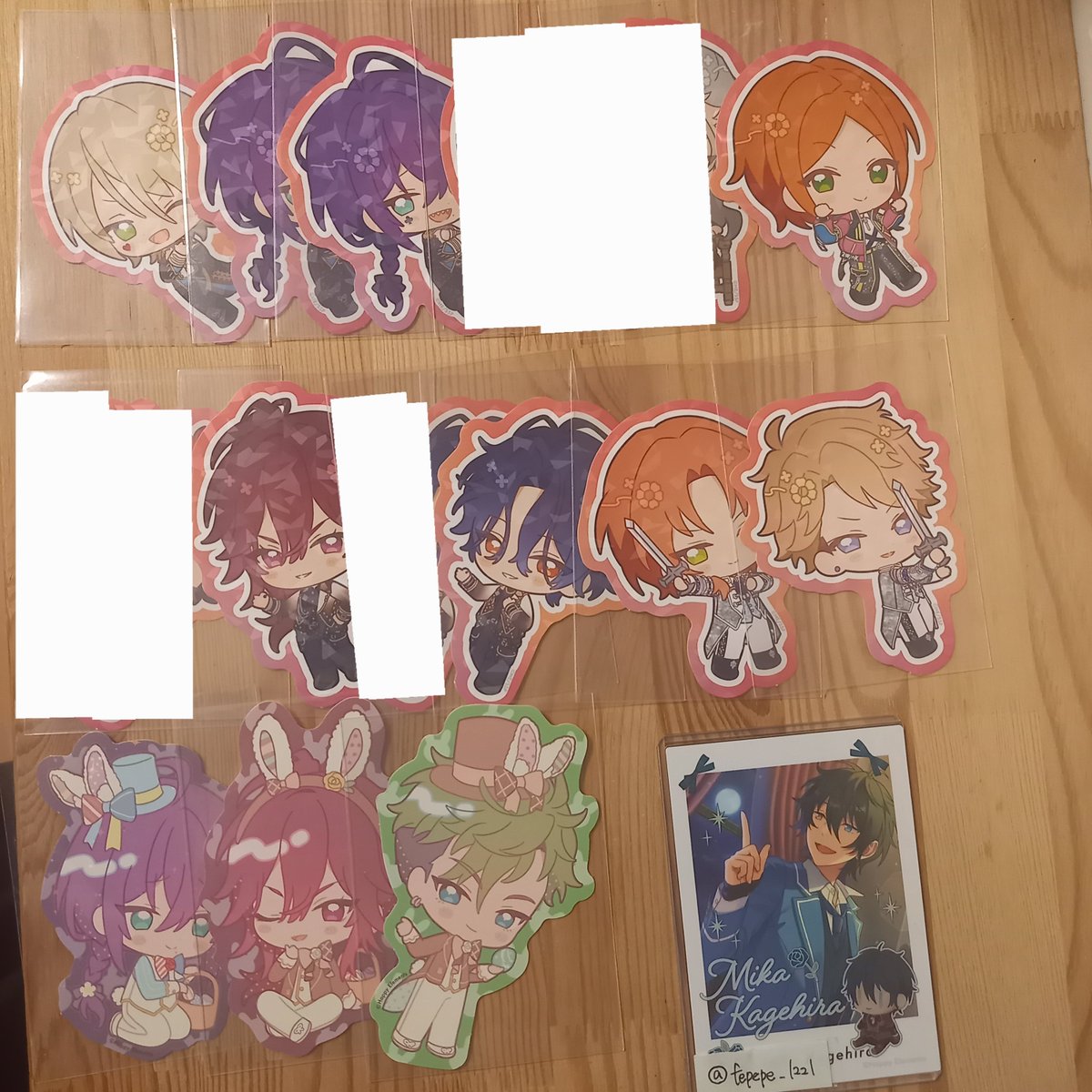 fepepe_1221's tweet photo. 【交換/譲渡】あんスタ アニカフェ ステッカー
譲)ｽﾀﾌｫﾆ(藍良 マヨイ 〇ひなた ☆望見 ☆チトセ ☆レオ 嵐)ｲｰｽﾀｰ(〇マヨイ ☆ジュイス ☆望見)

求)ｽﾀﾌｫﾆ(みか ジュン1 弓弦1)ｲｰｽﾀｰ(みか2) または 275円/枚+送料

◎初回リトリン必読
◎郵送のみ(交換2枚~,譲渡1枚~)
◎詳細はリプ https://t.co/ISyY5qAqBd