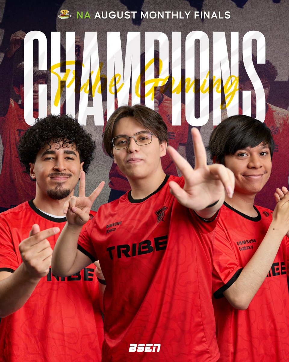 OfficialBSEN's tweet photo. In the final hour, the axe prevails. 🪓

@TribeGaming claim the first seed of NA as your August Monthly Final Champions! 

#BSC26 #NA https://t.co/UpstnzpRrF