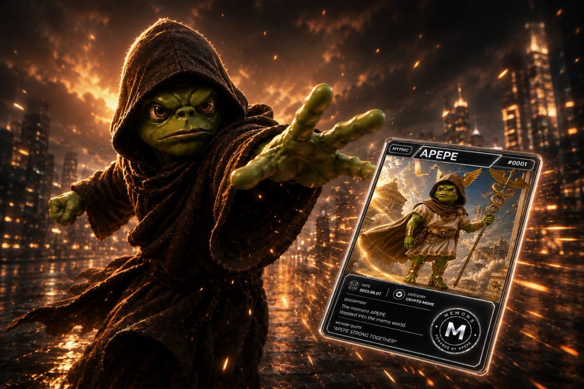 apepeofficial's tweet photo. Some cards are collected.
Others become legends. https://t.co/xDQ2c8seNB
