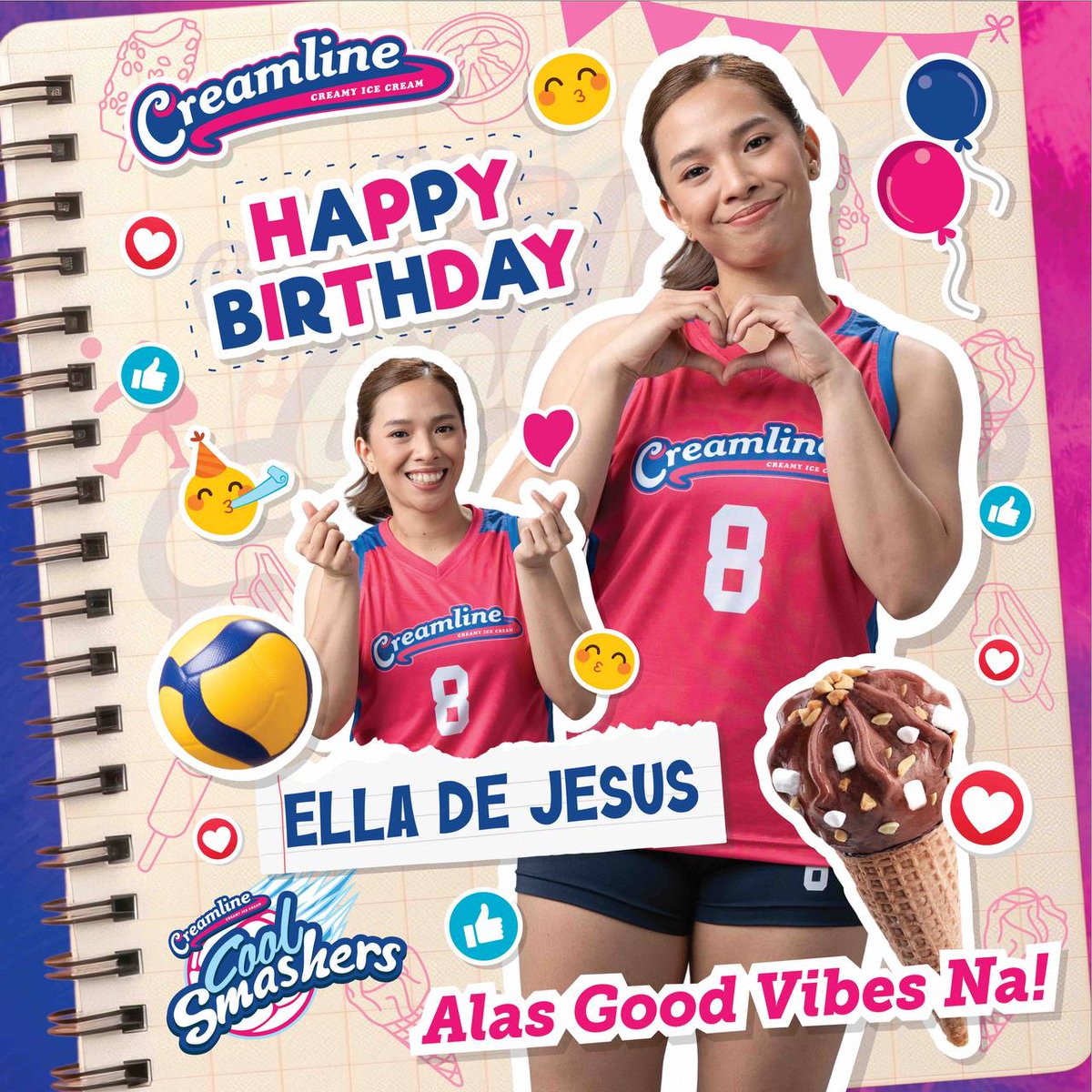 CoolSmashers's tweet photo. It’s Ella-vator’s special day! 🎉🎂

The Creamline family is sending you a whole lot of love, laughter, and good vibes today and always!

Keep shining, keep smiling, and keep lifting us all up! 💕✨ https://t.co/PXi3ahrhpa