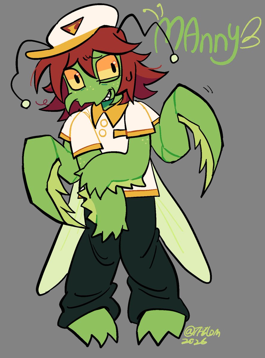 _TAILTAIL_'s tweet photo. the GREEN pest one in my style! I focus on his mantis features a bit more :) #FUNHOUSE #funhousefanart https://t.co/PH2abdQreN