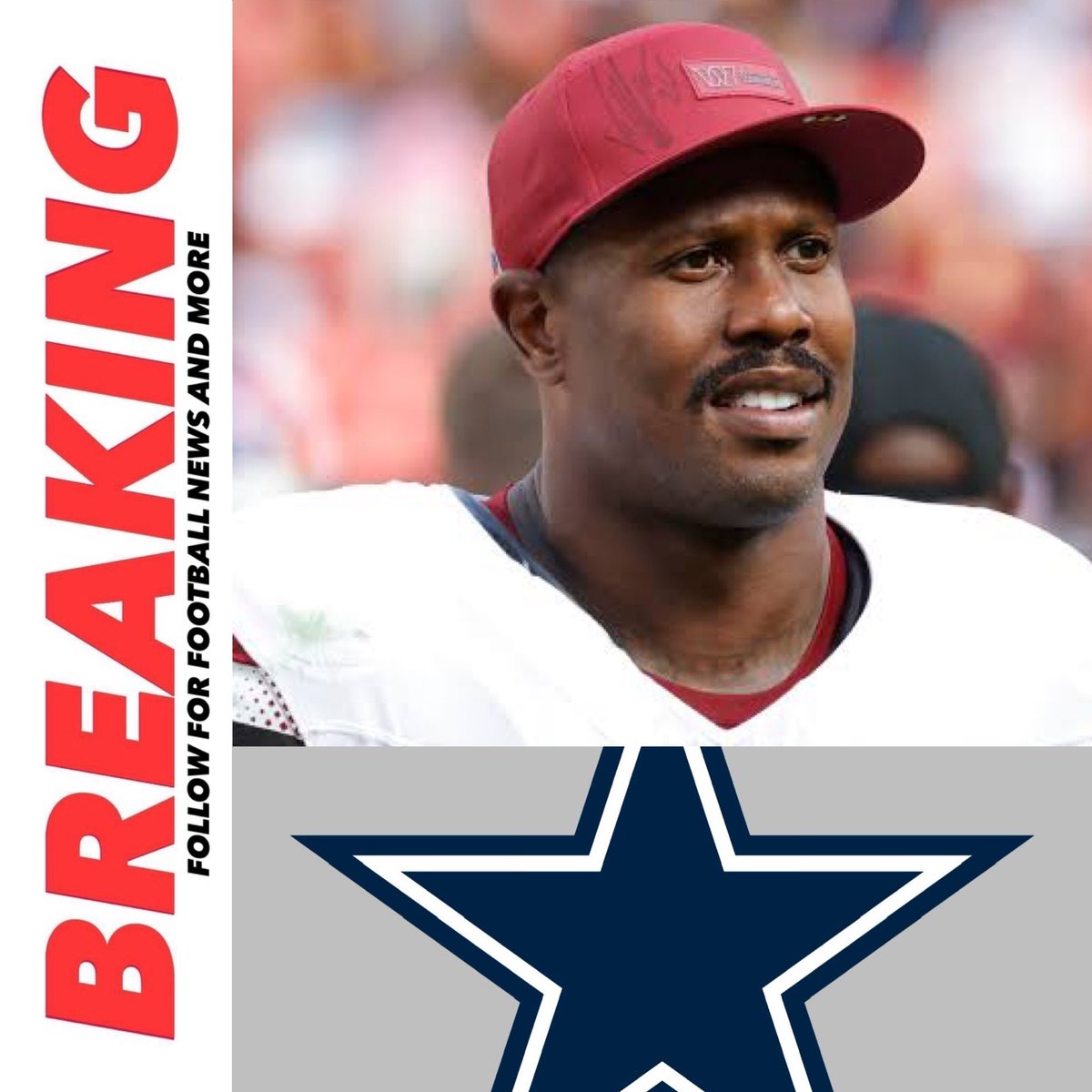 jasrifootball's tweet photo. BREAKING: The Cowboys are signing free agent pass rusher Von Miller, per @AdamSchefter https://t.co/IRs0d5K3pt