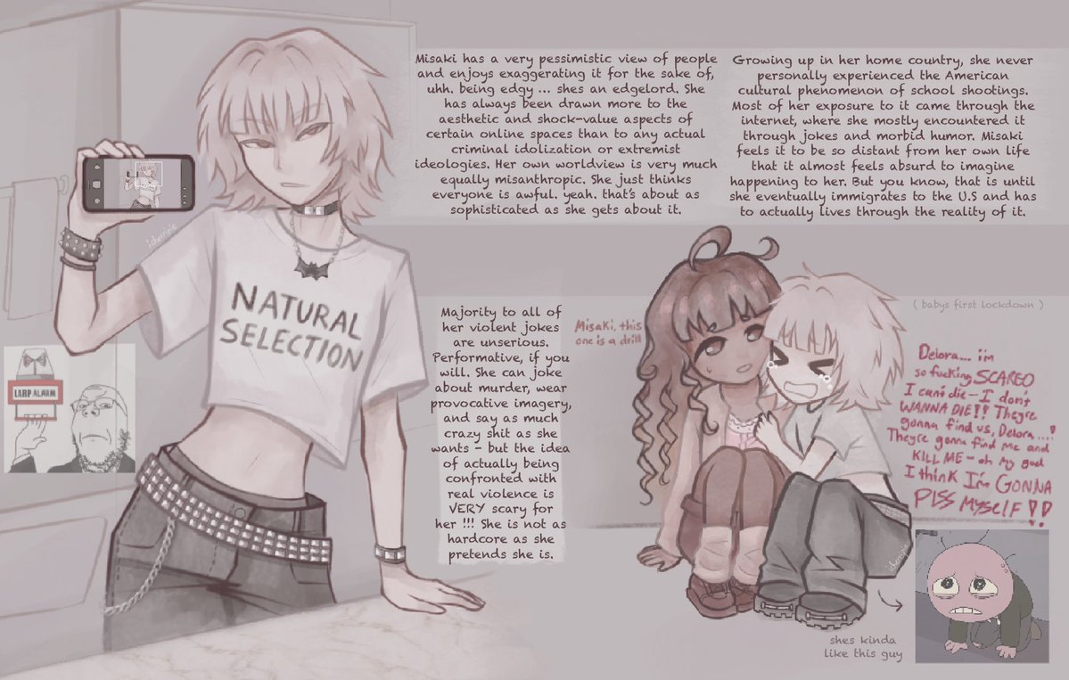 icherripie's tweet photo. ⤷ #oc 
more misaki + info dump abt how insufferable she is .. but that’s still my baby tho . https://t.co/6hoyMWyLSL