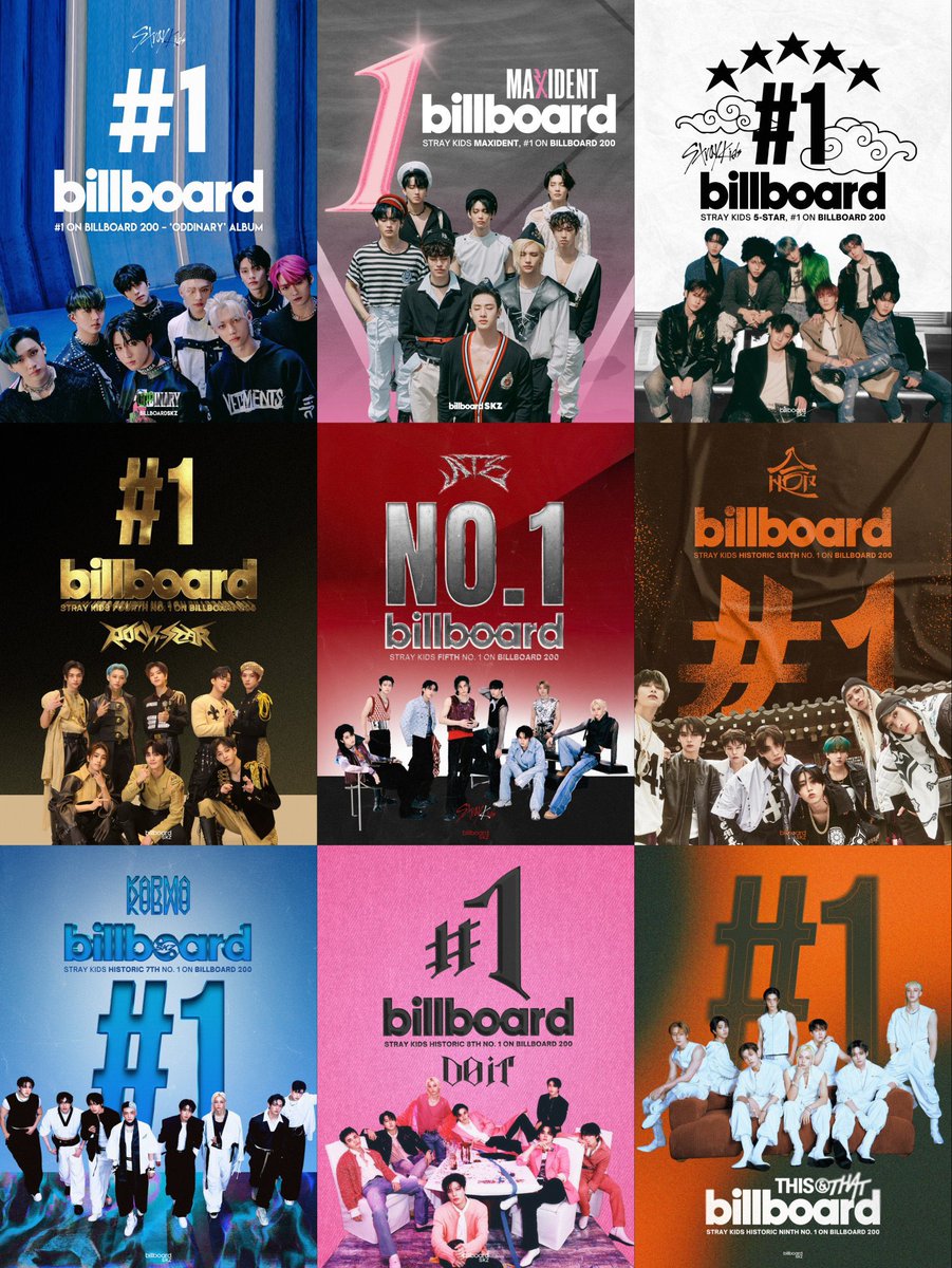 Csmk2209's tweet photo. Stray Kids กลายเป็นศิลปินกลุ่มแรกและกลุ่มเดียวในรอบ 70 ปีที่สามารถ debutในชาร์ต Billboard 200 อันดับ 1 ได้ 9 อัลบั้มติด

และตอนนี้ Stray Kids ยังเป็นศิลปินเอเชียที่มีอัลบั้มขึ้นอันดับ #1 บนชาร์ต Billboard 200 มากที่สุดในประวัติศาสตร์อีกด้วย https://t.co/rBlmHgTDQt