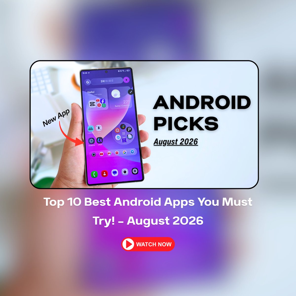 Techtab_MN's tweet photo. August 2026 is here, and so are 10 super useful Android apps you need to install right away!
https://t.co/dYYs2jVHtz

#BestAndroidApps #musthaveapps #bestapps https://t.co/eksyQ66aOu