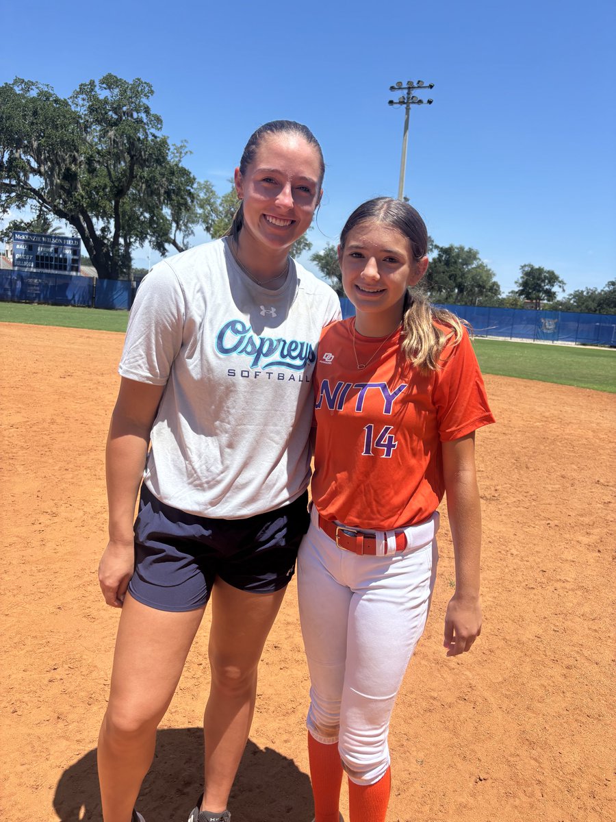 EmWilliams2030's tweet photo. I had a great time yesterday at the North Florida Prospect Camp with my @UnityPerez2030 teammate @JiaMeiKemp ! 

@VAUnitySB @RecruitMatador @D1Softball @d1fastpitch1 @LineDsoftball @SoftballDown https://t.co/tqcsM3TrHV