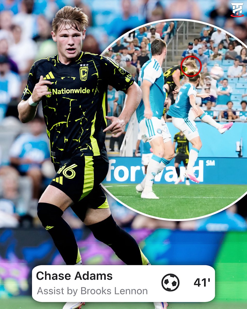 talenthunterus's tweet photo. At just 18 years and 120 days old, Chase Adams became Columbus Crew’s youngest ever MLS goalscorer in his first start for the club last night.😳⚽️

Adams started against Charlotte FC and scored right before half-time.✅

What a moment for Chase and his family.🤩👏 https://t.co/D9aFh3qI6r