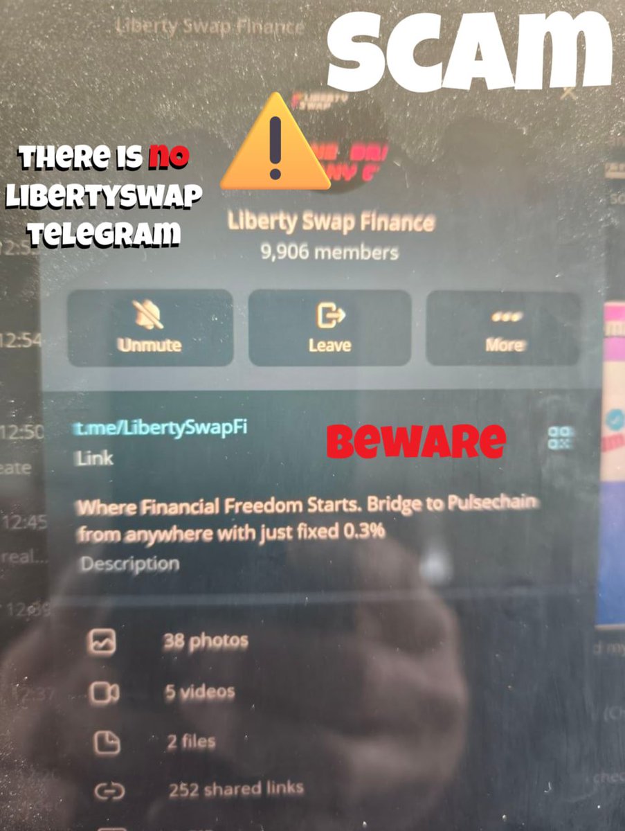 yourfriendSOMMI's tweet photo. ❤️💛💚💙

🚨 There is NO LibertySwap Telegram. 

You are all in a fake channel.

The 9000 member "LibertySwapFi" is a fake scam. https://t.co/zh7iNBFPo4