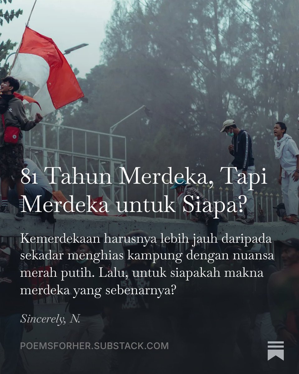 fleureiry's tweet photo. sedikit renungan saya dalam rangka peringatan kemerdekaan Indonesia ke-81
https://t.co/xX5yebdaxb https://t.co/sIcuEn7Vfd