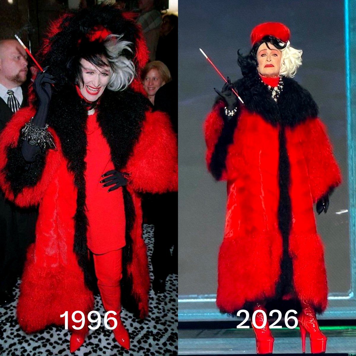 DOTS_PUMPKIN's tweet photo. D23でのグレン・クローズのクルエラ、1996年のあの時のままで素敵。

#D23 https://t.co/JKhVJ1UDFD
