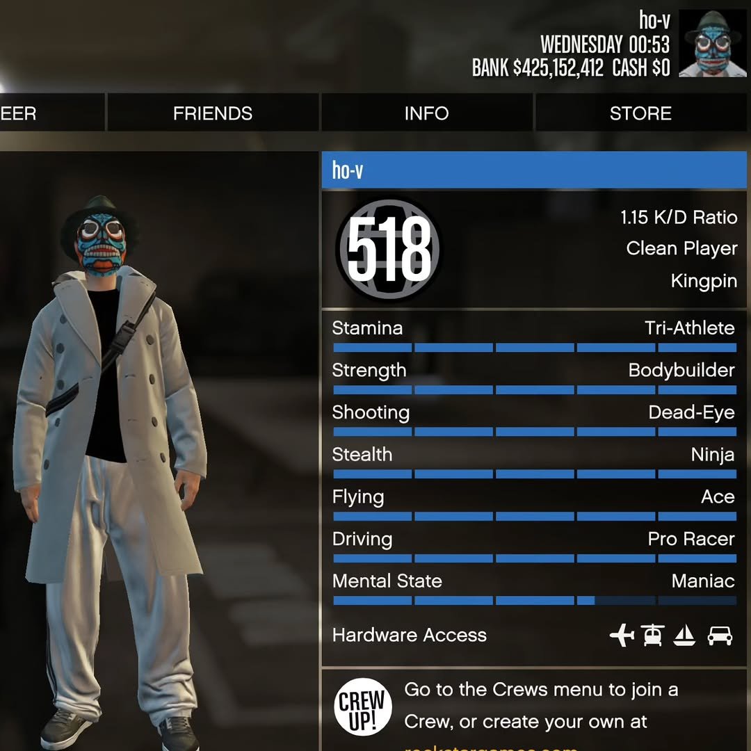 Modded_servic's tweet photo. 4C PSN
Male account
PS5 ACC
Fast run
Lvl 518
425 mill
Modded outfits
Free ๐ change
Research done
Unlocks
Region:
Bin;
C/O:
MESSAGE ME PRIVATELY IF INTERESTED FOR PRICE AND INFO
#LEGIT
#PS5
#PS5 #GTAV #GTA5 #GTA #PC #GTAMODDED #xbox https://t.co/c3YIeKLouo