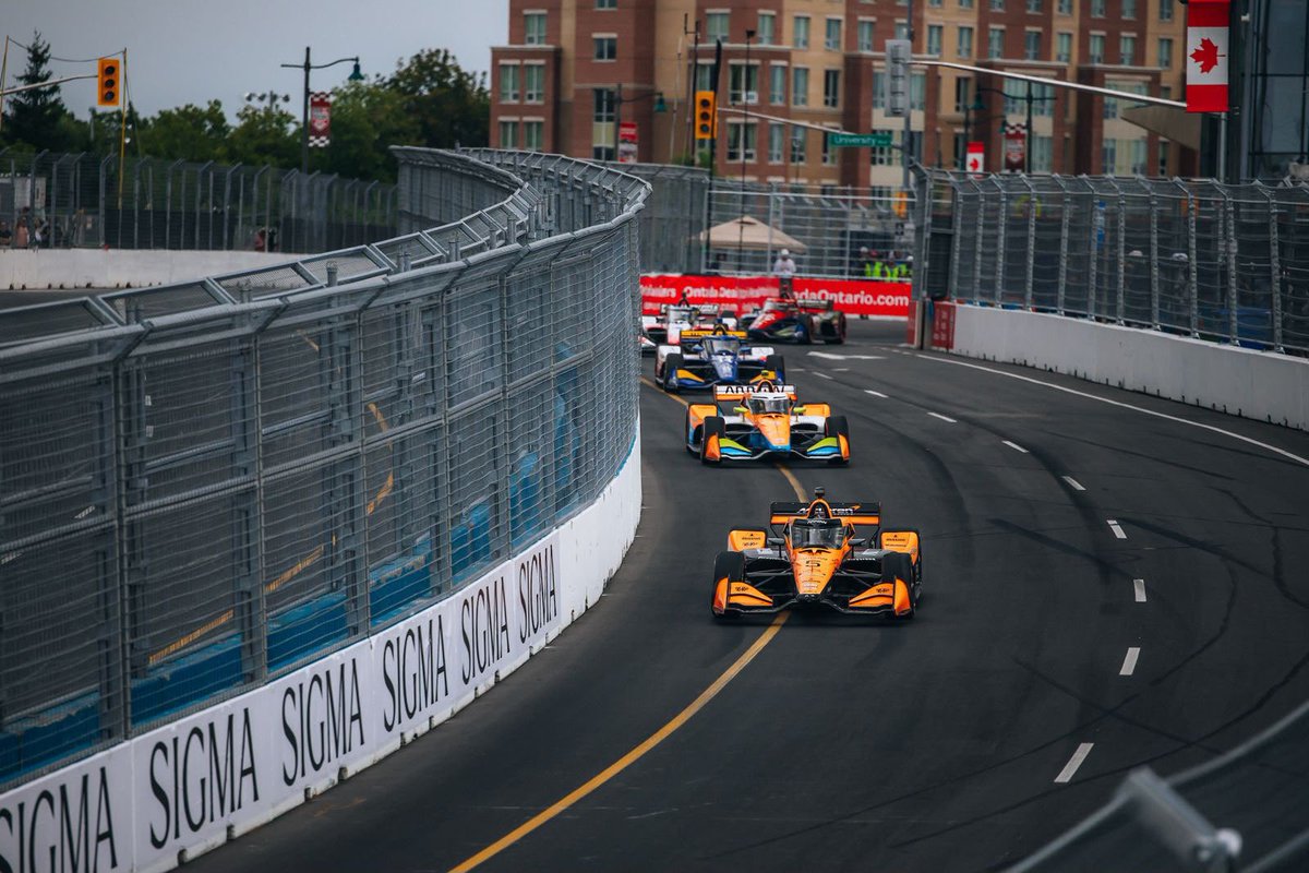 ZBrownCEO's tweet photo. Solid day and a lot of passes from @arrowmclaren on the streets of Markham. @patriciooward charged to P5 and @lundgaardoff in P6 to lead the Chevy teams, and @nolan_siegel rounded it out in P12. Looking forward to the Indycar race in DC next weekend. Should be a big one. https://t.co/ZIQudPcs7i