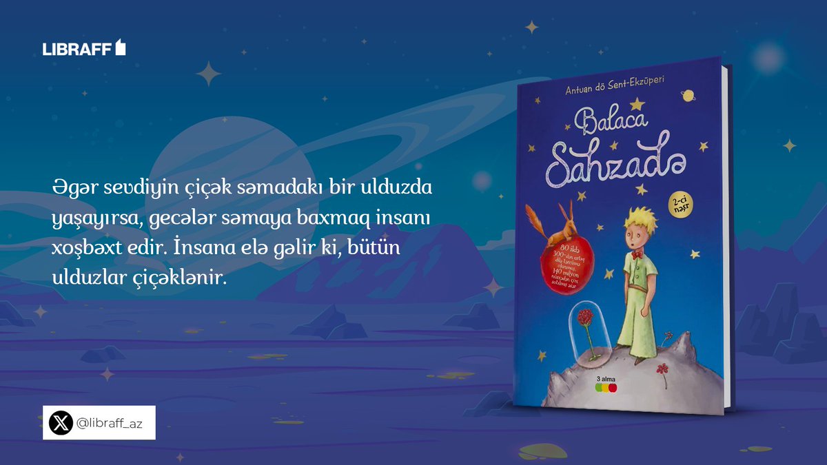 libraff_az's tweet photo. Bəzi kitablar dəfələrlə oxunmağa layiqdir.

Onlayn sifarişlərə özəl – 15% Endirim : https://t.co/RKmm3FtTQF

#BalacaŞahzadə #LIBRAFF #TEASPress #3alma #Kitab #Ədəbiyyat https://t.co/JOOhG9vCiq