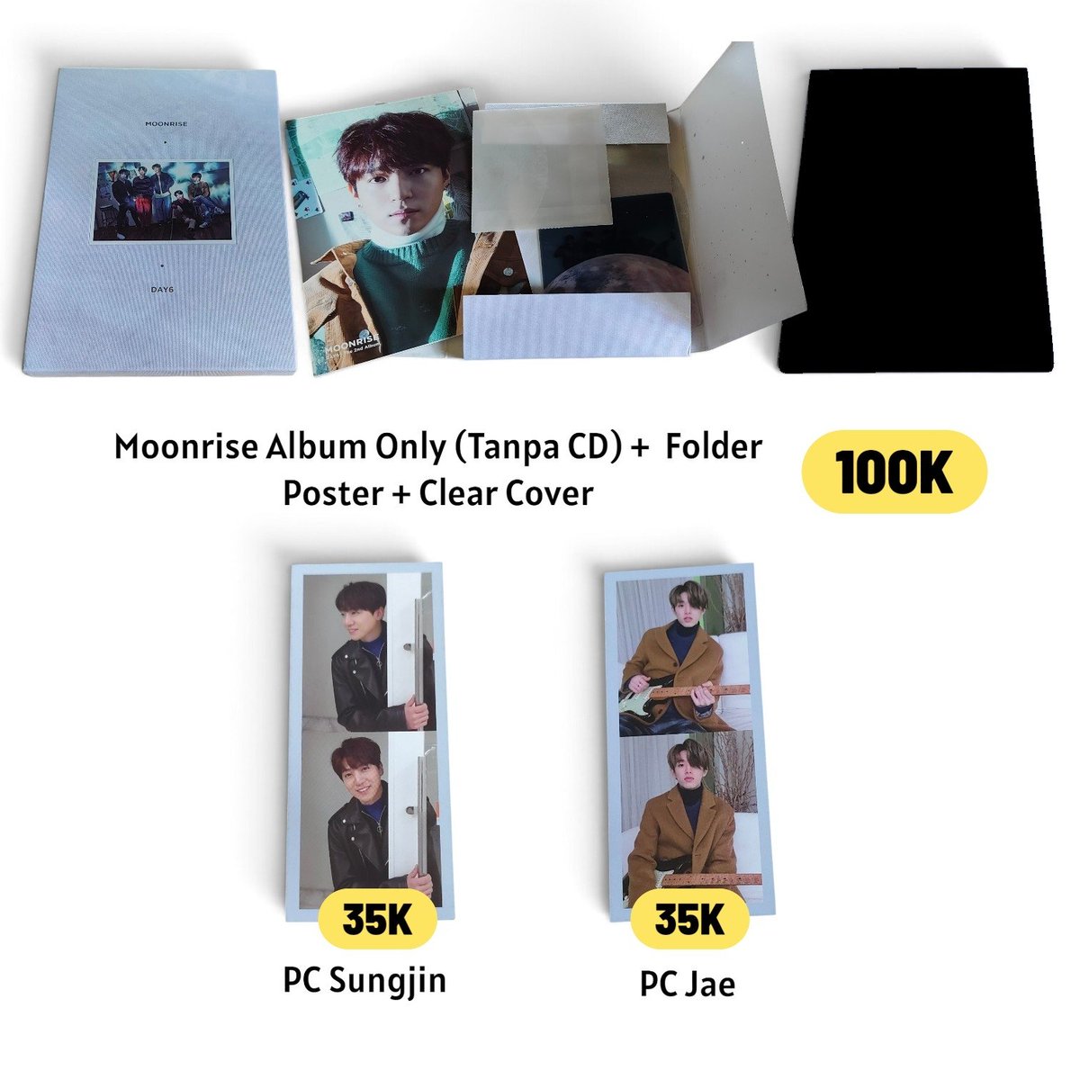 OHAEY0UNG's tweet photo. [HELP RT PLEASE]

WTS Album PC Day6 + Jae Moonrise, Shoot Me, Entropy, Negentropy

✅Bisa Shopee 
✅Bisa Nego
✅Dom Bandung

Range Harga Album Only: 50 - 100K
Range Harga PC:35 - 70K

Bisa DM untuk tanya tanya dulu

#wtsday6stuff #day6 #jae #youngk #sungjin #zonajajan #zonauang https://t.co/aI0TwSSVb7