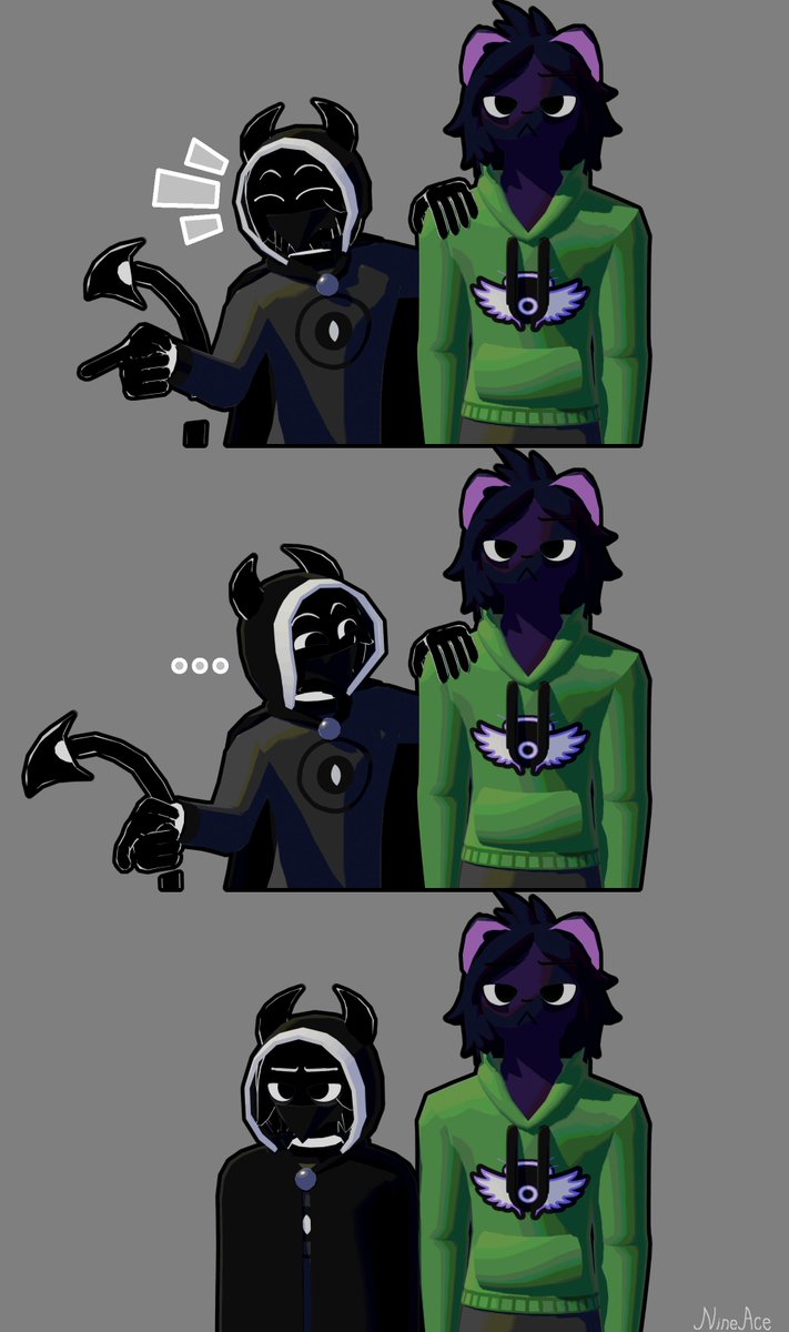 NineAceDev's tweet photo. #blender #b3d #art #furry #furryart #furryartist

This panel was very accurate to their character dynamic so I decided to replicate it.
🐦‍⬛🐈‍⬛ https://t.co/HrOieb1loN