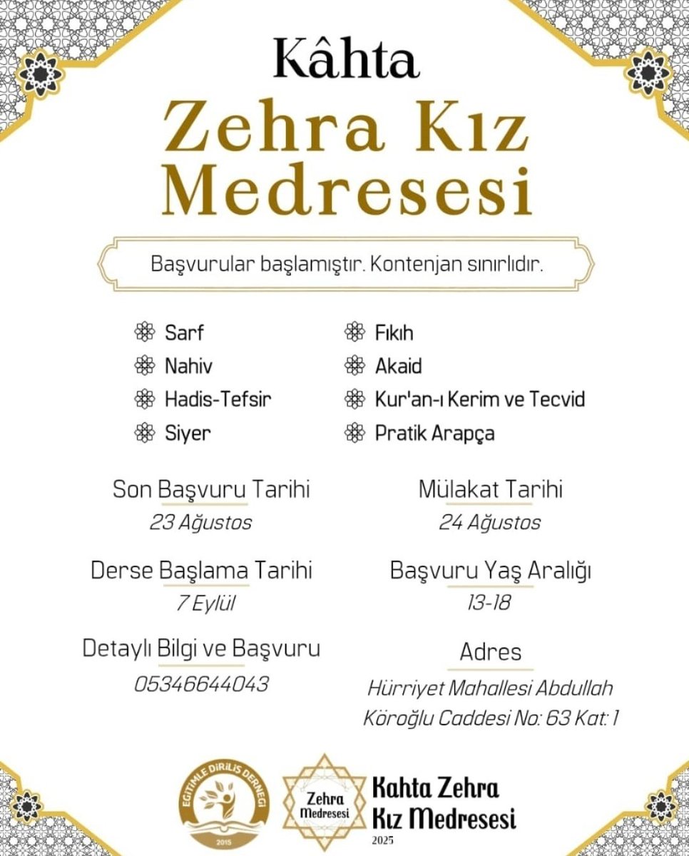 egitimdirilis's tweet photo. Başvurular devam ediyor. Kontenjan sınırlıdır. https://t.co/ku743RHySz