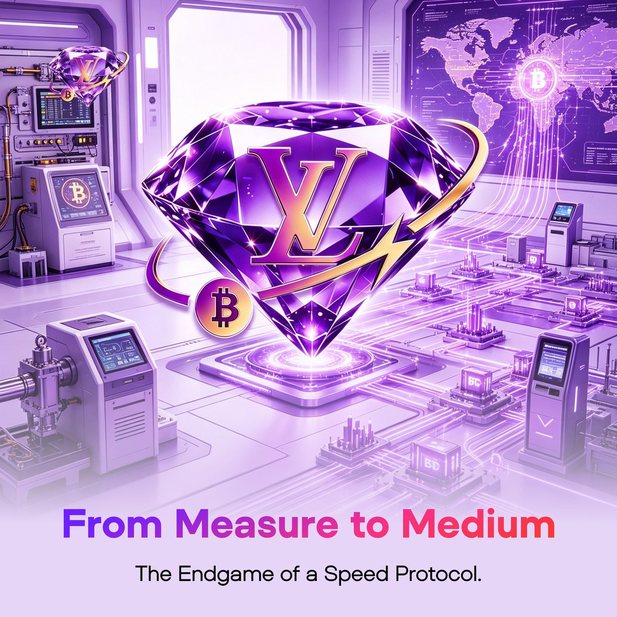 LVelocity_'s tweet photo. LV starts as a ruler. It ends as the thing being measured.

Phase 1: Measure speed.
Phase 2: Become the payment medium.
Phase 3: Settle cross-domain value.
From ruler of speed, to speed itself. LV begins as a measure. It ends as settlement.
The measure becomes the medium.

@LVelocity_ #LV #Bitcoin #LightningNetwork