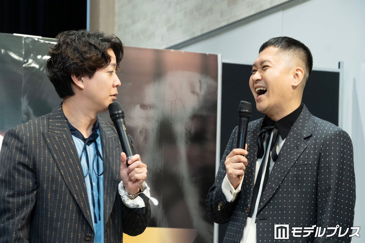 modelpress's tweet photo. たくろう・エバース・ドンデコルテ
GiGOコラボキャンペーン発表会に登場✨️
https://t.co/01zCk91gDq

6人のビジュアル＆アイテム公開📢

町田和樹「ほぼ“コブクロ”ですよ、僕ら」
きむらバンド「こっちはほぼ“ゆず”」
小橋共作「僕らはほぼ“PUFFY”」 https://t.co/7KPD6wKop6