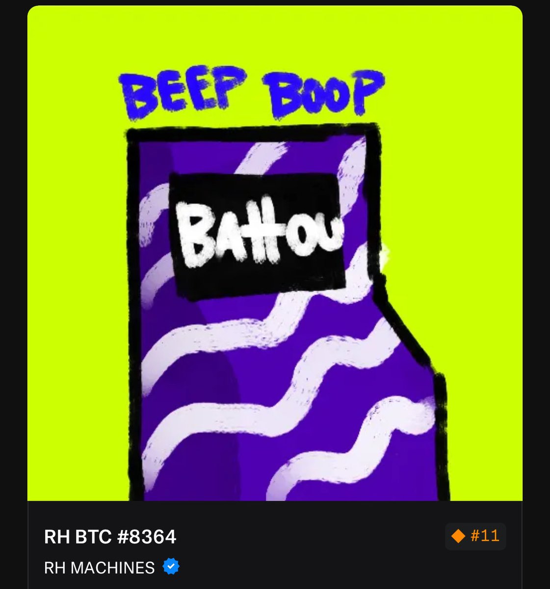 BbMeta1's tweet photo. What’s the Most RAREST Trait Of Any RH Machine? Let that sink in for the Epoch’s…….. #BeepBoop #Battou https://t.co/LCgWWdSKuQ