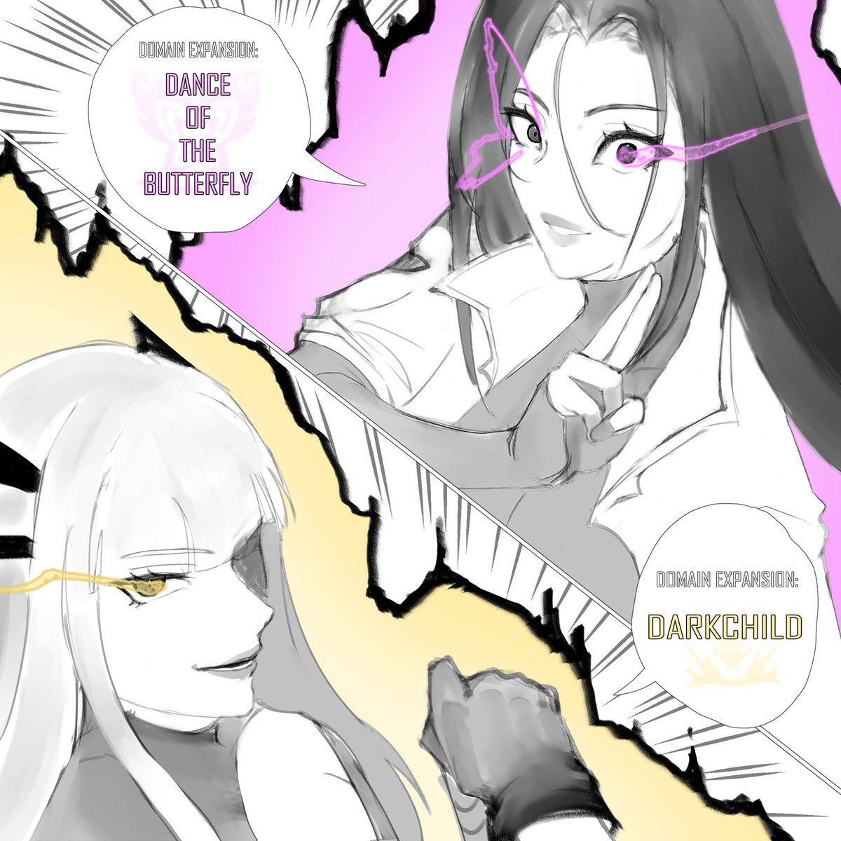 luciel_io's tweet photo. the dive sisters ⚔️🦋

#jjk #marvelrivalsㅤㅤ https://t.co/zLK1YYp11J