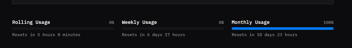 YashDeveloper_'s tweet photo. @opencode
Your Go usage tracking makes no sense the plan says $60/month but my dashboard show 100% monthly usage at only = $38 visible usage with 18 days still left. Screenshots attached . Please explain the calculation?? https://t.co/ZQwYXNzq5I